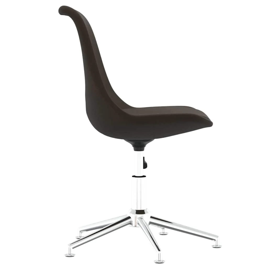 Chaise pivotante de bureau 48 x 59 x 94 cm marron foncé tissu – vue en situation