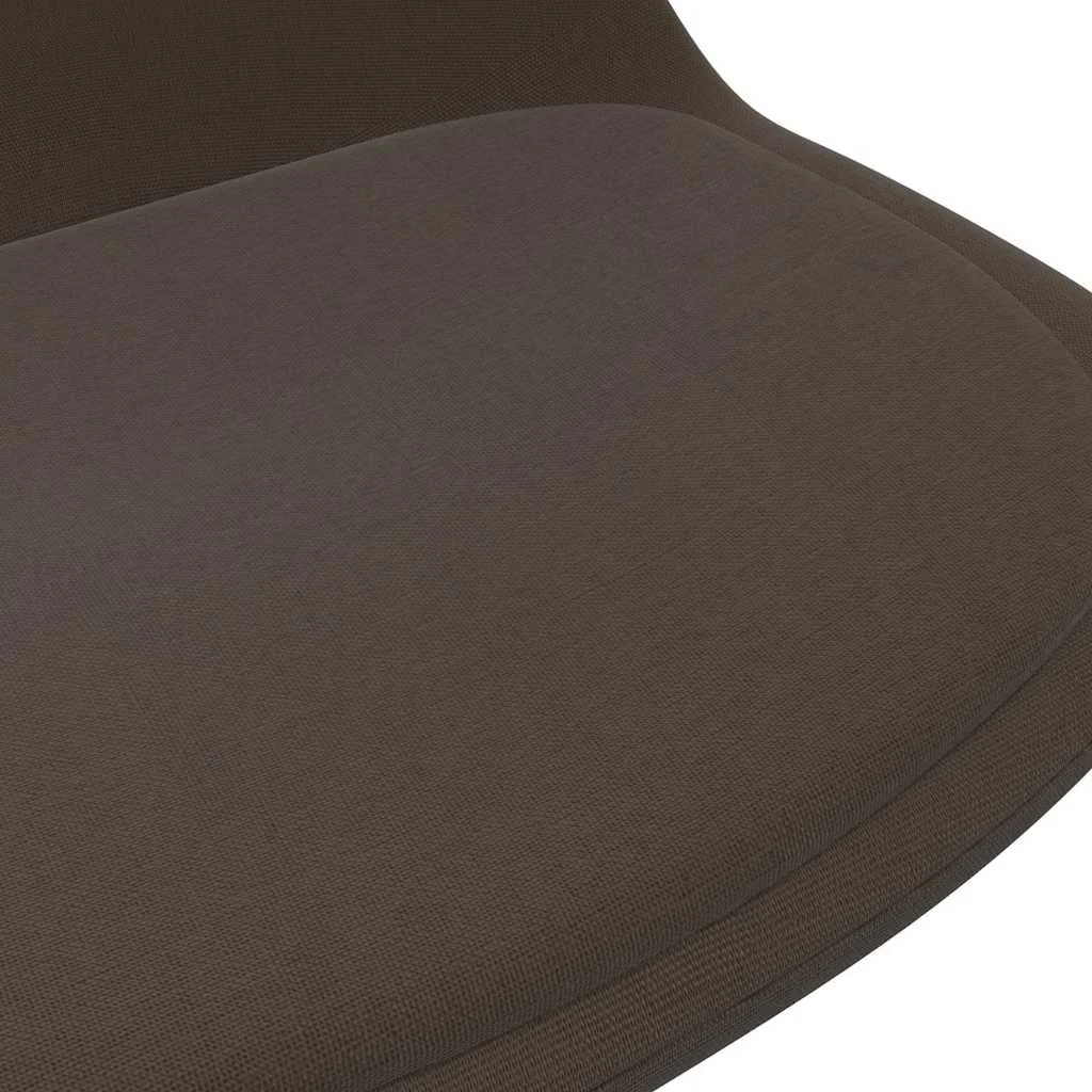 Chaise pivotante de bureau 48 x 59 x 94 cm marron foncé tissu – vue de dessus