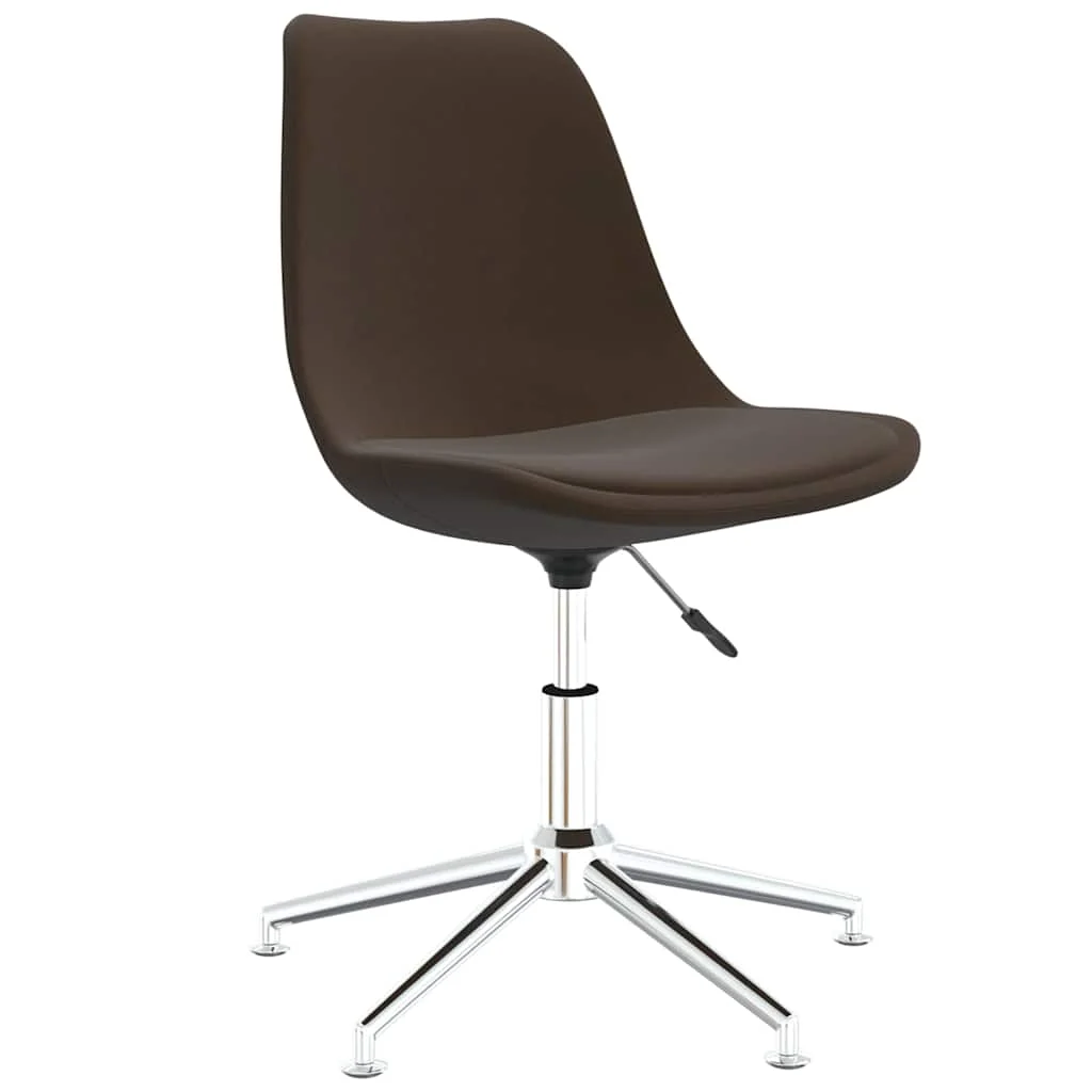Chaise pivotante de bureau 48 x 59 x 94 cm marron foncé tissu – vue de face