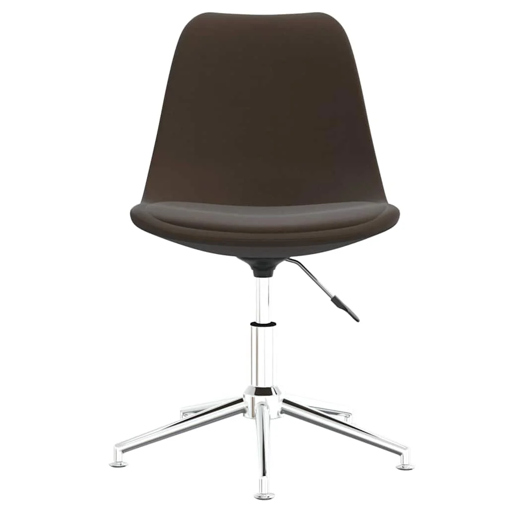 Chaise pivotante de bureau 48 x 59 x 94 cm marron foncé tissu – vue de côté