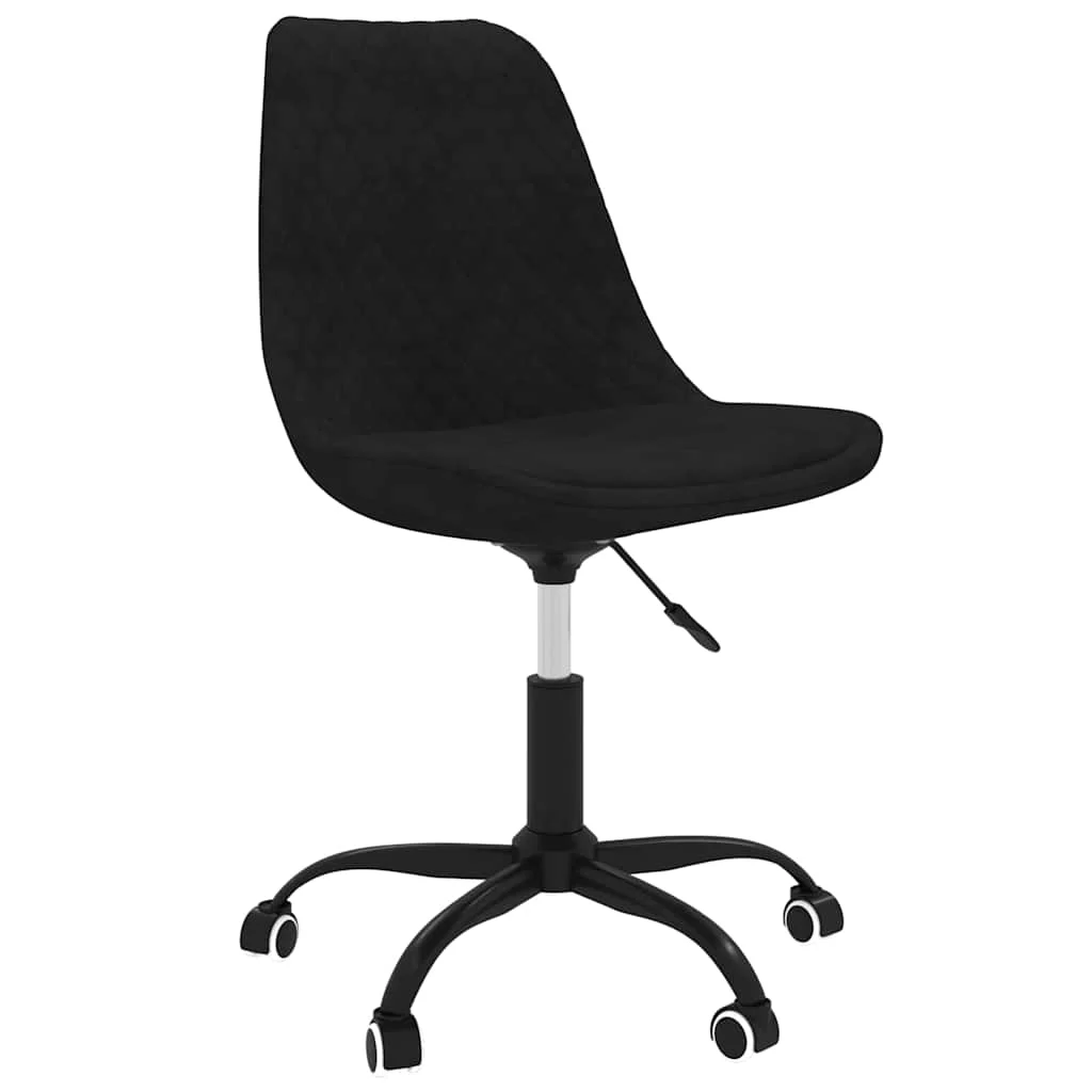 Chaise pivotante de bureau 49 x 51,5 x 93 cm noir tissu – vue de face