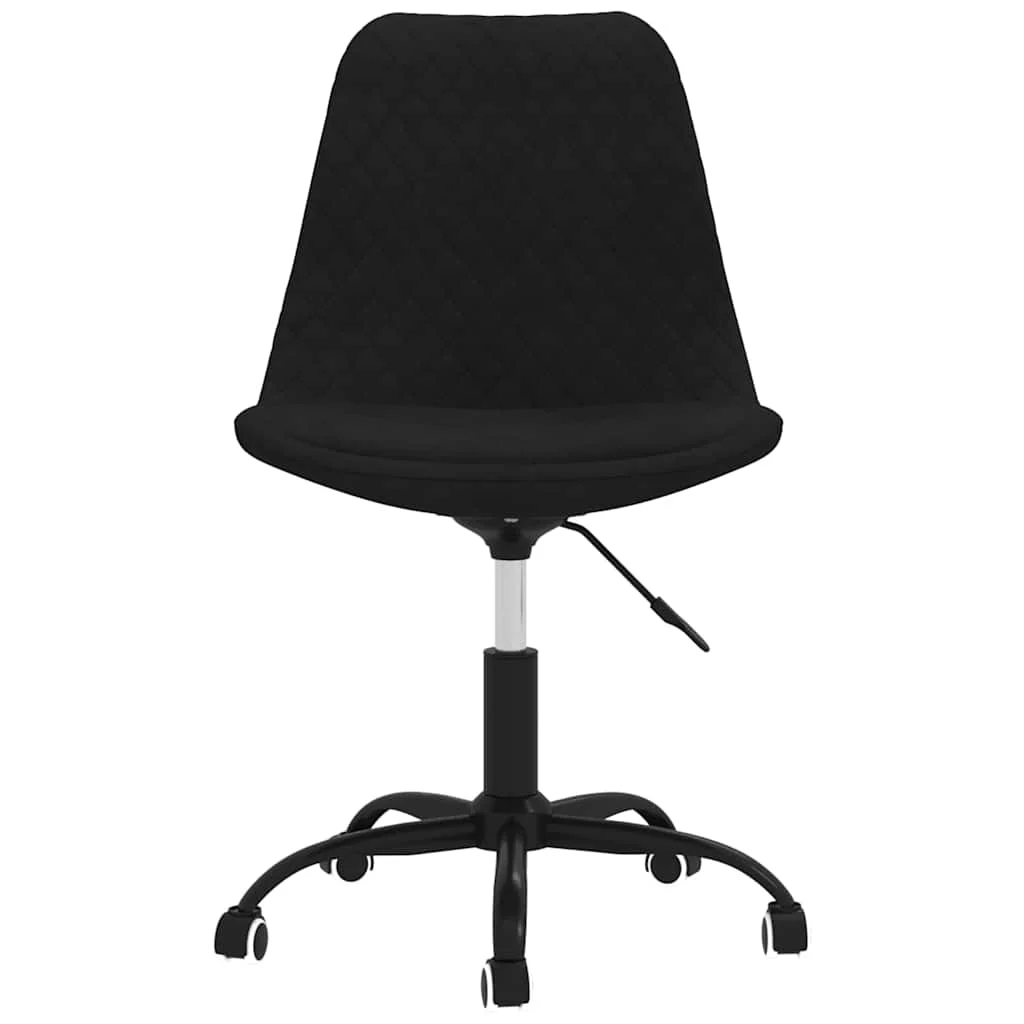 Chaise pivotante de bureau 49 x 51,5 x 93 cm noir tissu – vue de côté