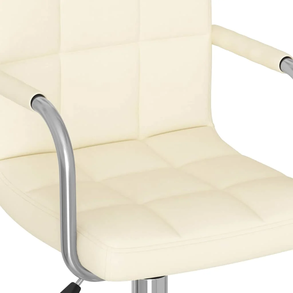 Chaise pivotante de bureau 50 x 47 x 86 cm crème tissu – vue de dessus