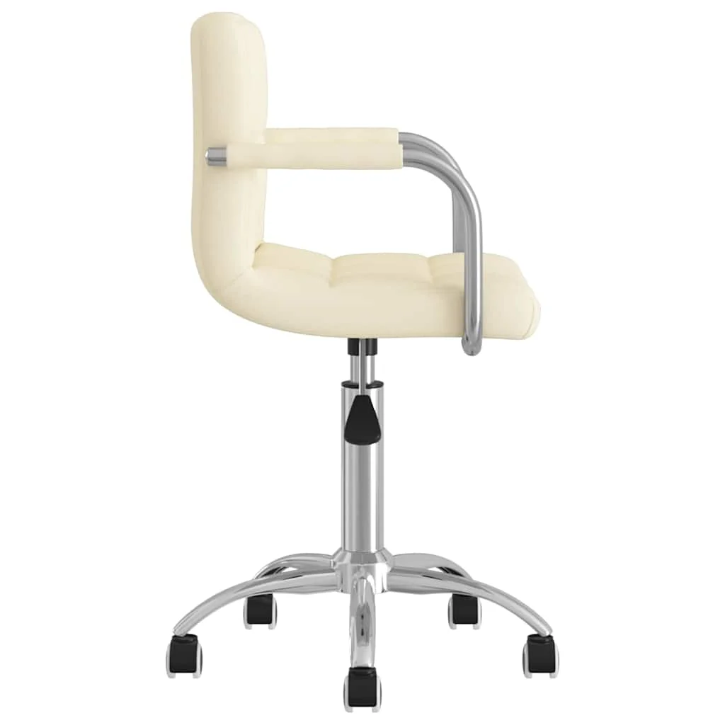 Chaise pivotante de bureau 50 x 47 x 86 cm crème tissu – vue de détail