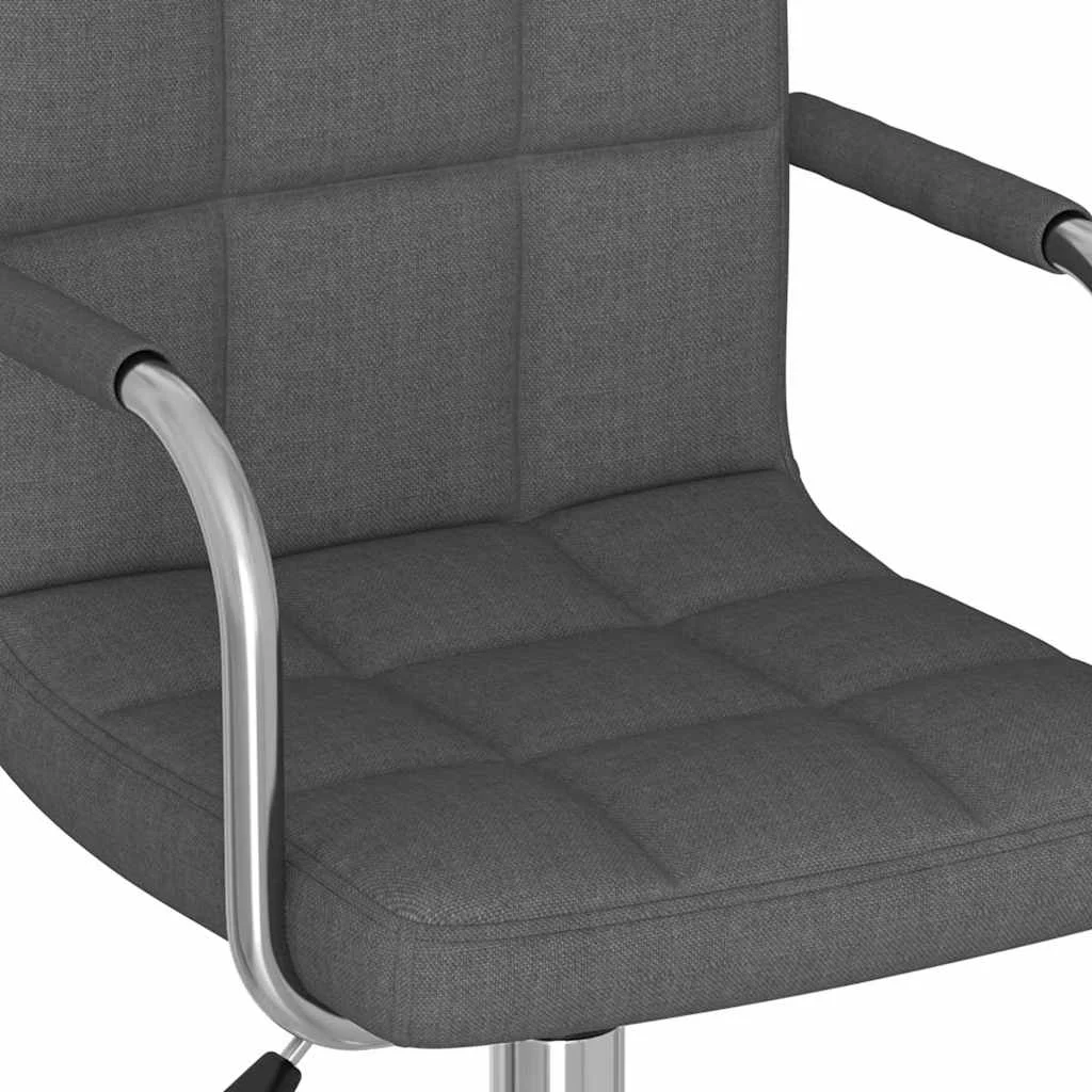 Chaise pivotante de bureau 50 x 47 x 86 cm gris foncé tissu – vue de dessus