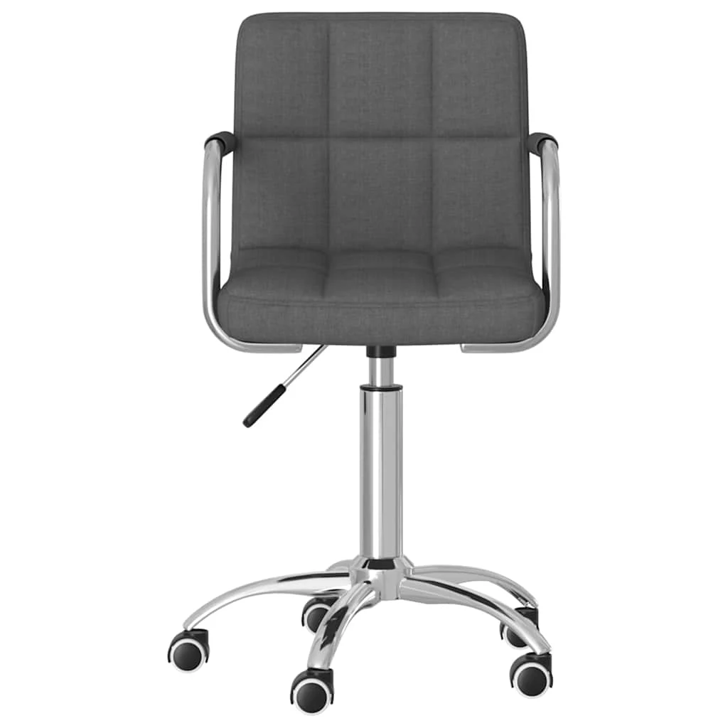 Chaise pivotante de bureau 50 x 47 x 86 cm gris foncé tissu – vue de côté