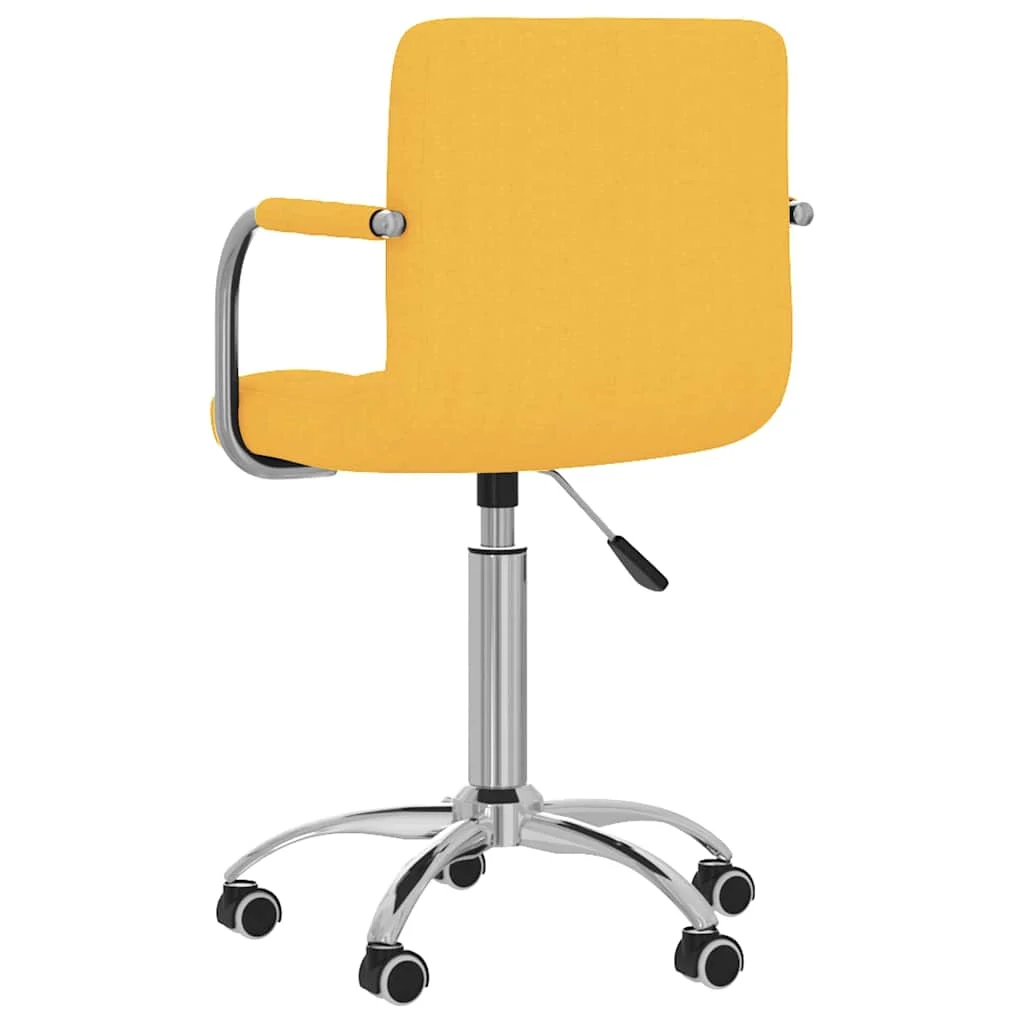 Chaise pivotante de bureau 50 x 47 x 86 cm jaune moutarde tissu – vue en situation