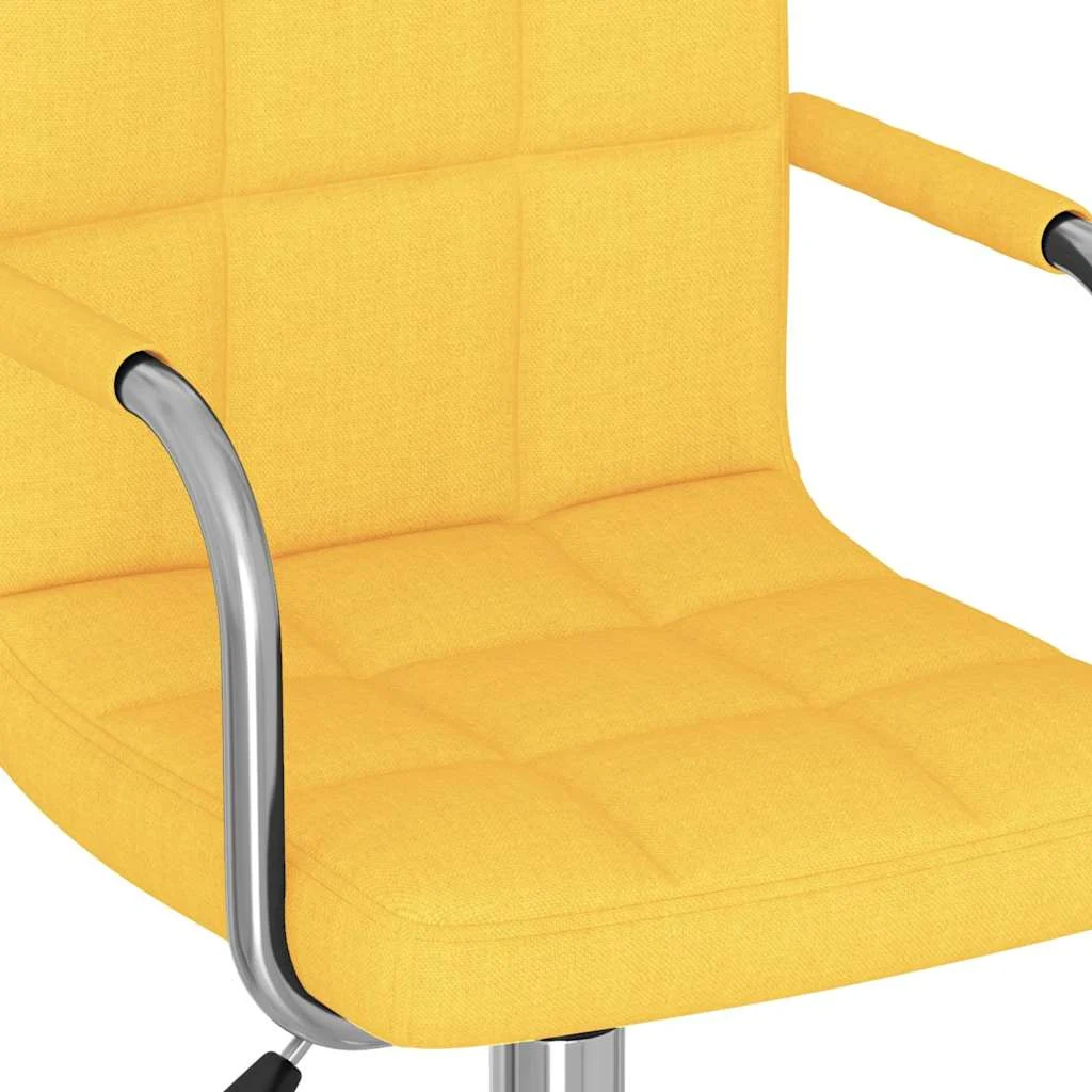 Chaise pivotante de bureau 50 x 47 x 86 cm jaune moutarde tissu – vue de dessus