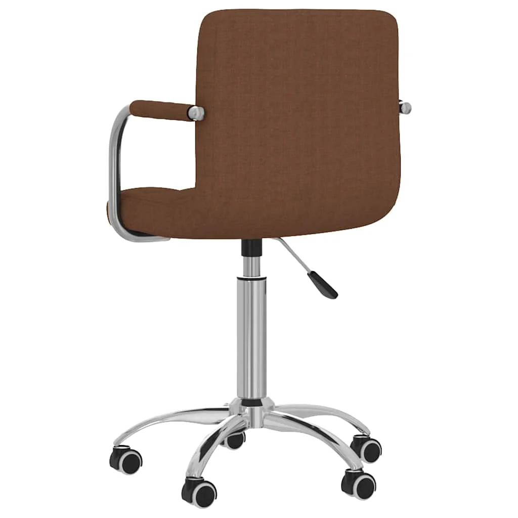 Chaise pivotante de bureau 50 x 47 x 86 cm marron tissu – vue en situation
