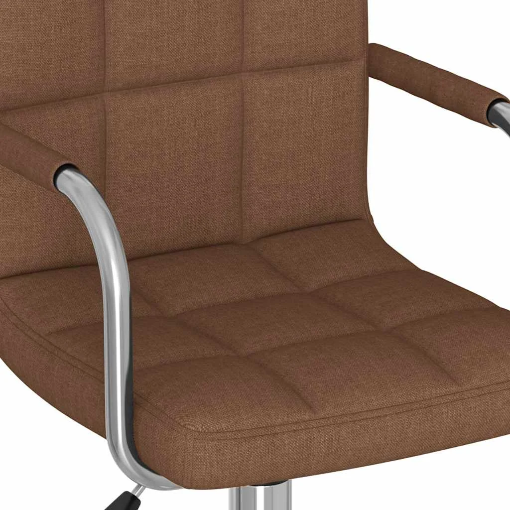 Chaise pivotante de bureau 50 x 47 x 86 cm marron tissu – vue de dessus