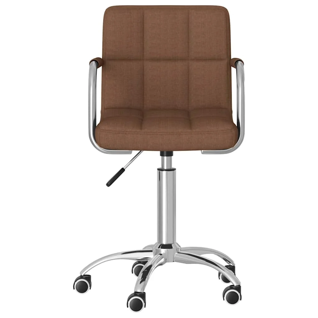 Chaise pivotante de bureau 50 x 47 x 86 cm marron tissu – vue de côté