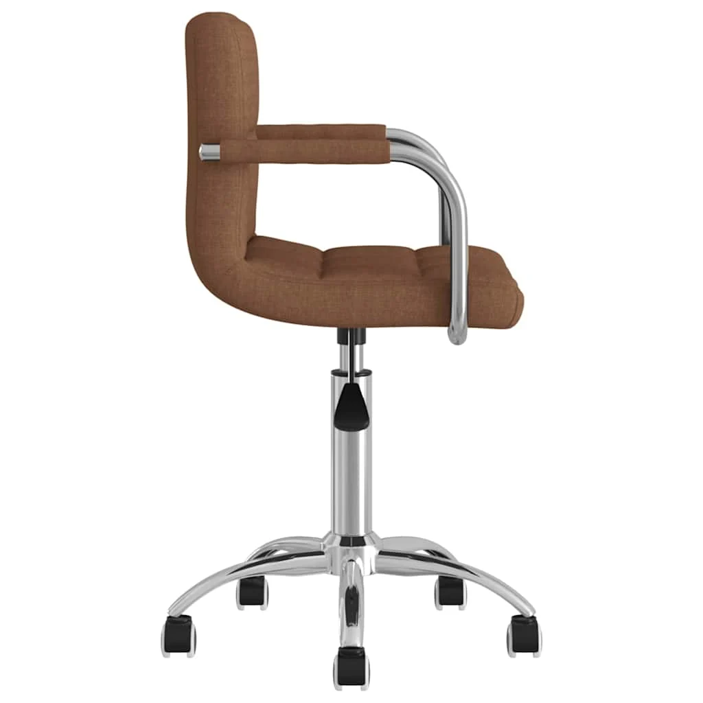 Chaise pivotante de bureau 50 x 47 x 86 cm marron tissu – vue de détail