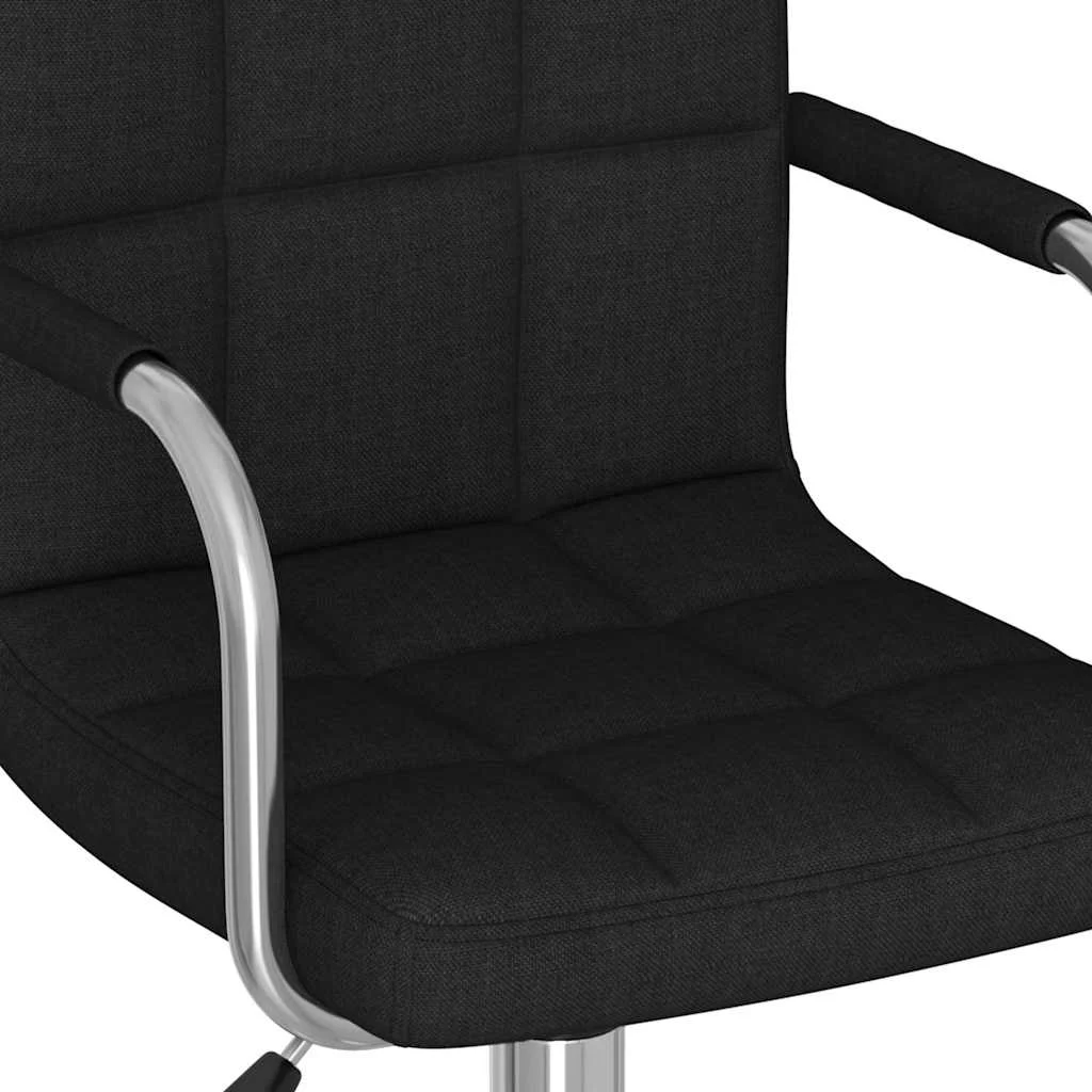 Chaise pivotante de bureau 50 x 47 x 86 cm noir tissu – vue de dessus