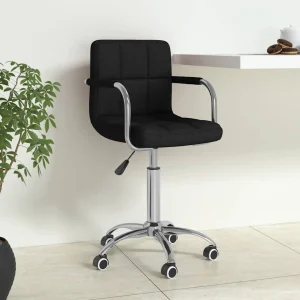 Chaise pivotante de bureau 50 x 47 x 86 cm noir tissu – vue d’ensemble