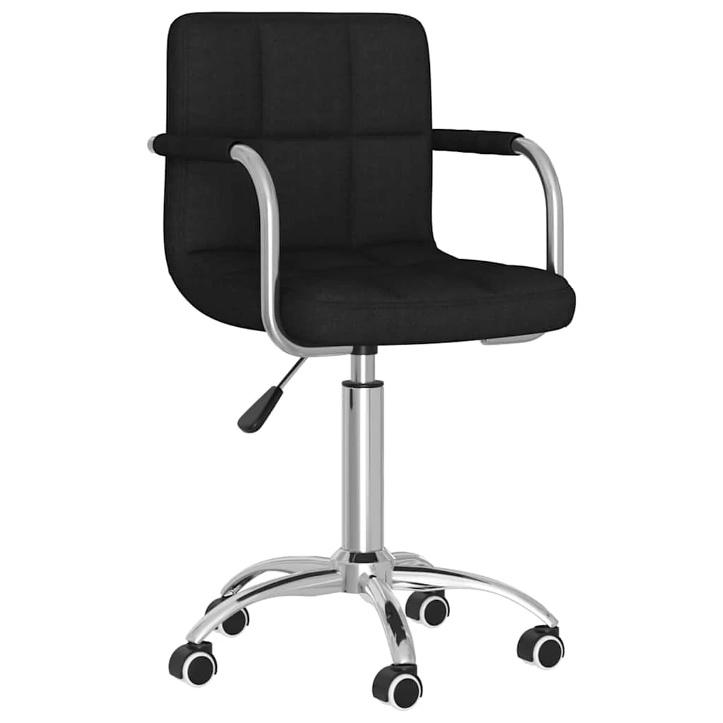 Chaise pivotante de bureau 50 x 47 x 86 cm noir tissu – vue de face