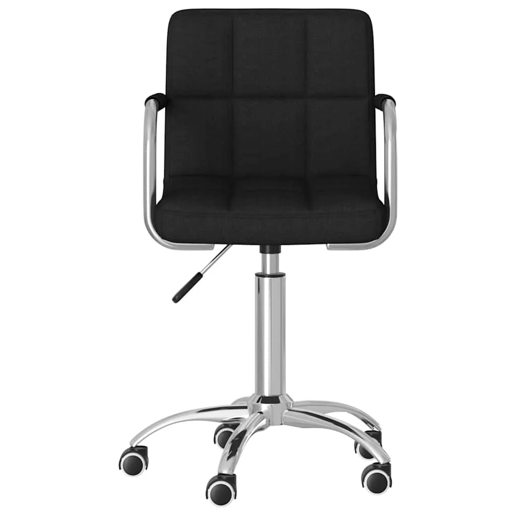 Chaise pivotante de bureau 50 x 47 x 86 cm noir tissu – vue de côté