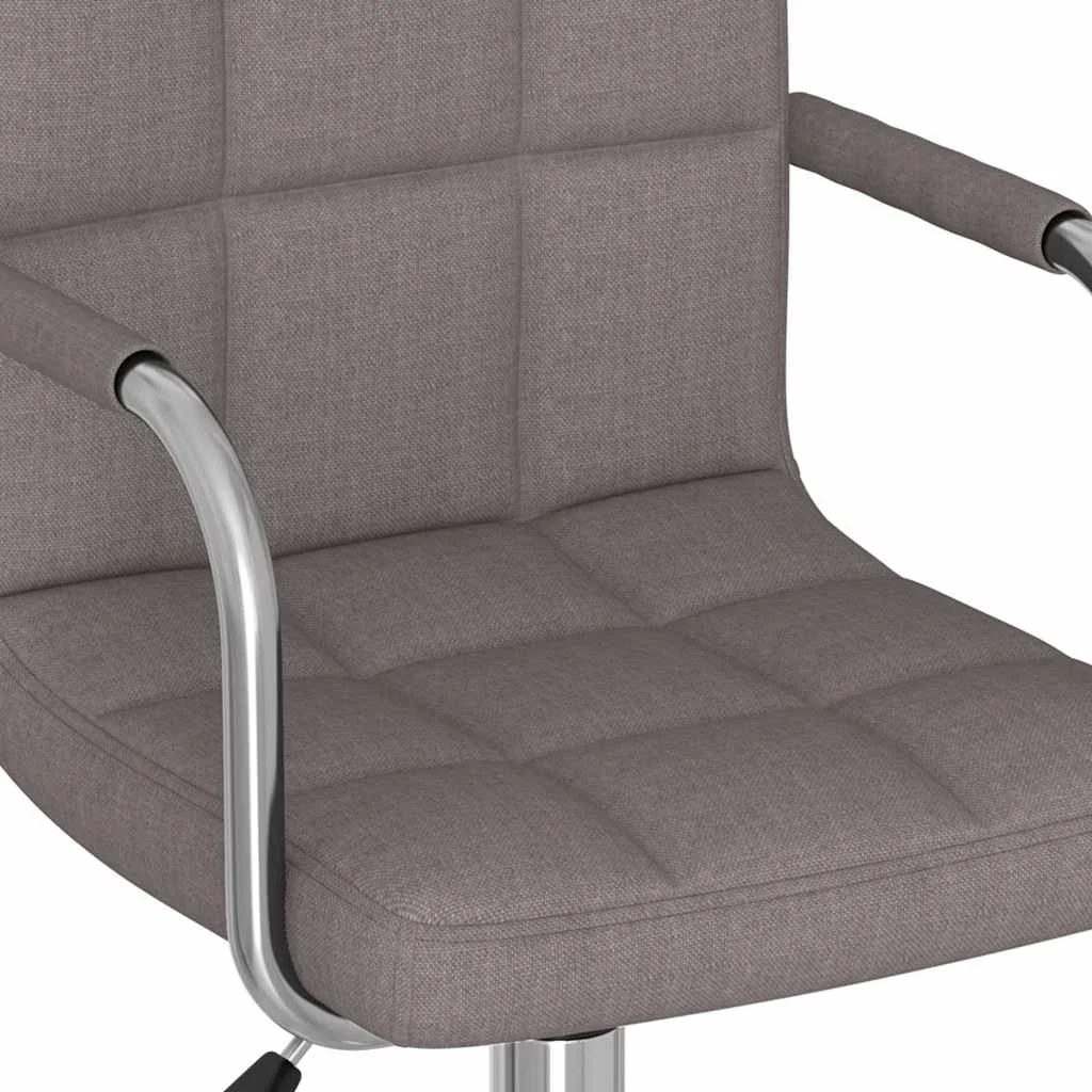 Chaise pivotante de bureau 50 x 47 x 86 cm taupe tissu – vue de dessus