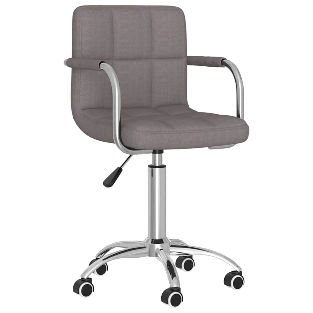 Chaise pivotante de bureau 50 x 47 x 86 cm taupe tissu – vue de face