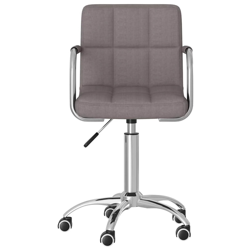 Chaise pivotante de bureau 50 x 47 x 86 cm taupe tissu – vue de côté