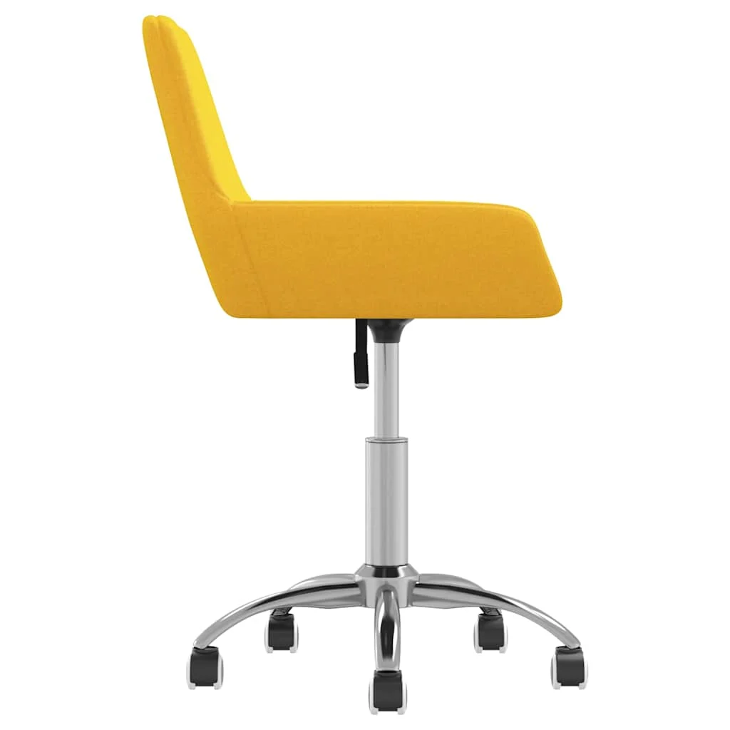 Chaise pivotante de bureau 50 x 51 x 86 cm jaune moutarde tissu – vue en situation