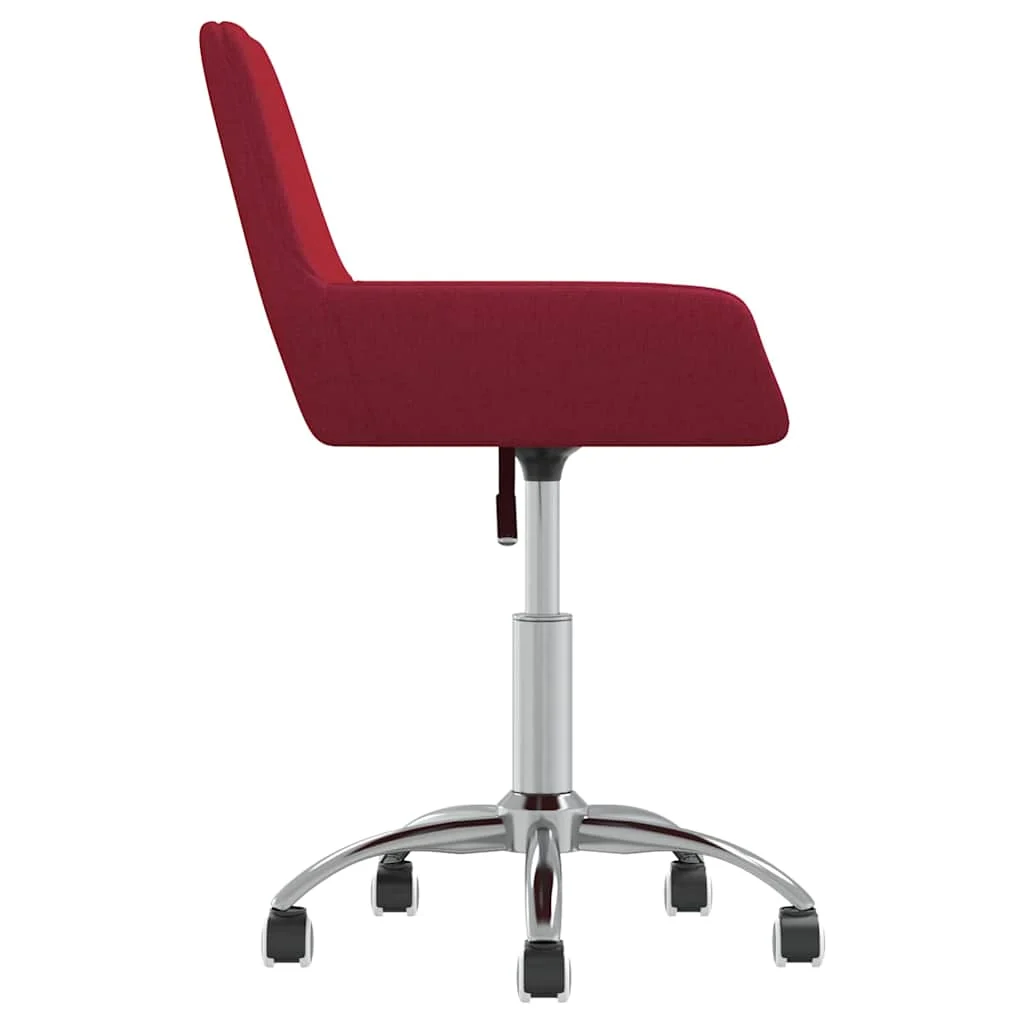 Chaise pivotante de bureau 50 x 51 x 86 cm rouge bordeaux tissu – vue en situation