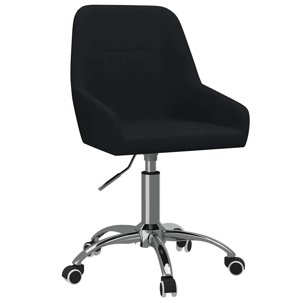 Chaise pivotante de bureau 50 x 51 x 87 cm noir tissu – vue de face