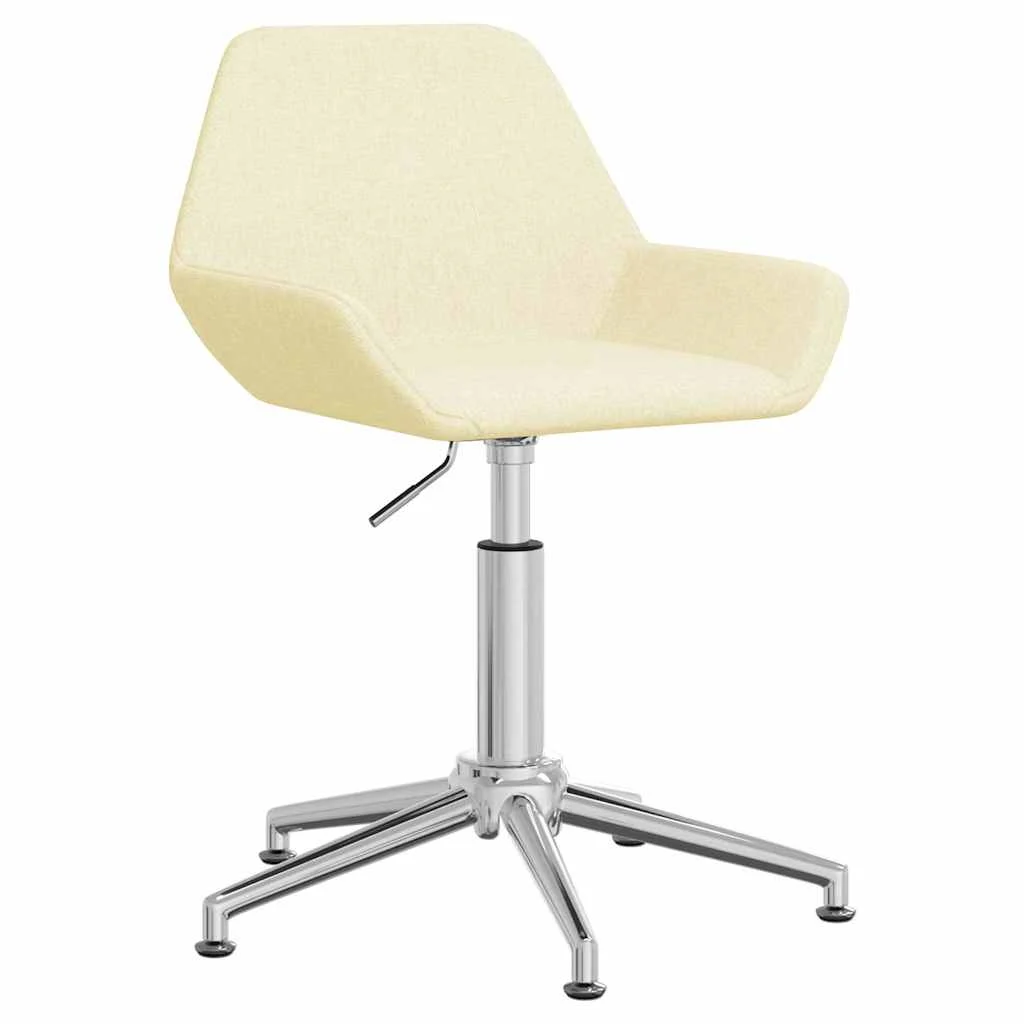 Chaise pivotante de bureau 50 x 51 x 90 cm crème tissu – vue de face