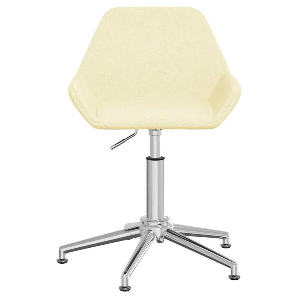 Chaise pivotante de bureau 50 x 51 x 90 cm crème tissu – vue de côté