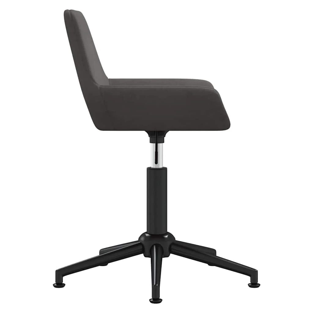 Chaise pivotante de bureau 50 x 51 x 90 cm gris foncé velours – vue en situation