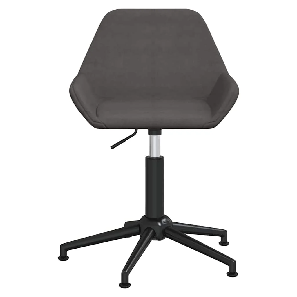 Chaise pivotante de bureau 50 x 51 x 90 cm gris foncé velours – vue de côté