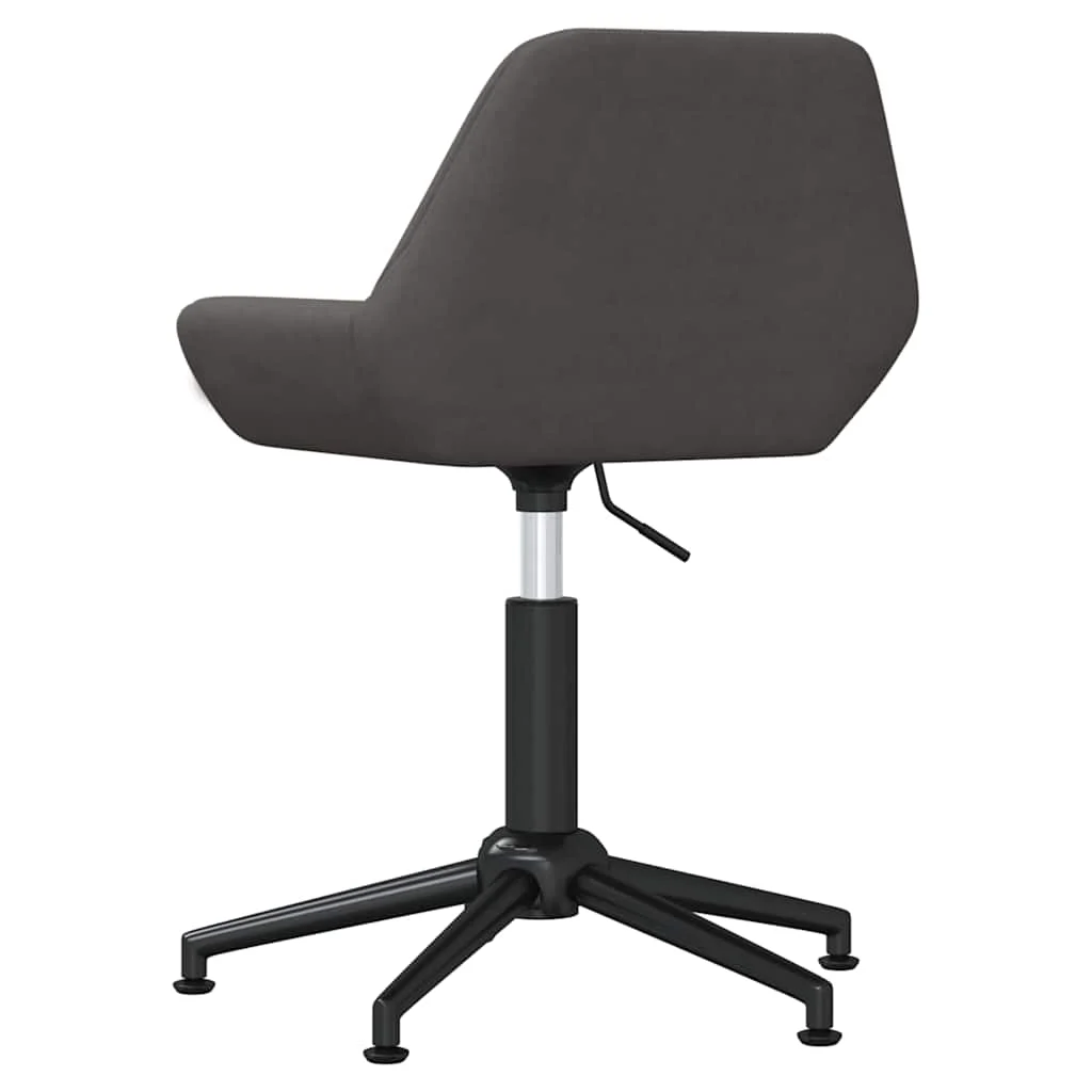 Chaise pivotante de bureau 50 x 51 x 90 cm gris foncé velours – vue de détail