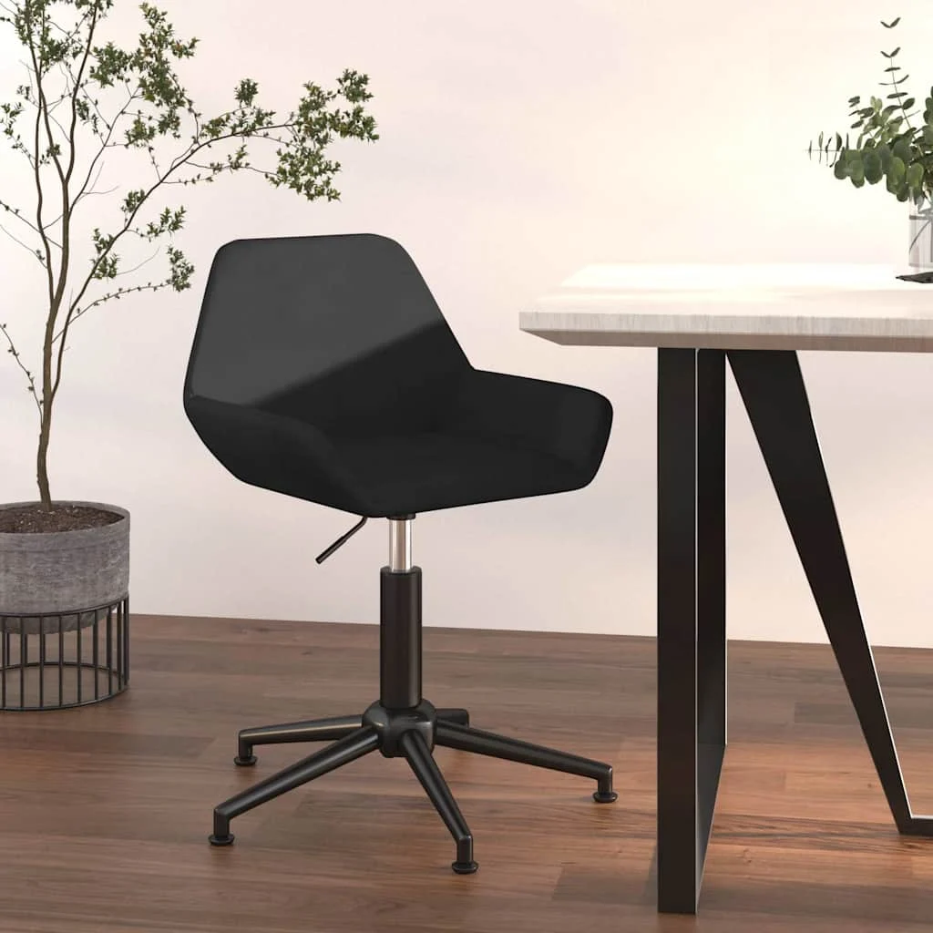 Chaise pivotante de bureau 50 x 51 x 90 cm noir velours – vue d’ensemble