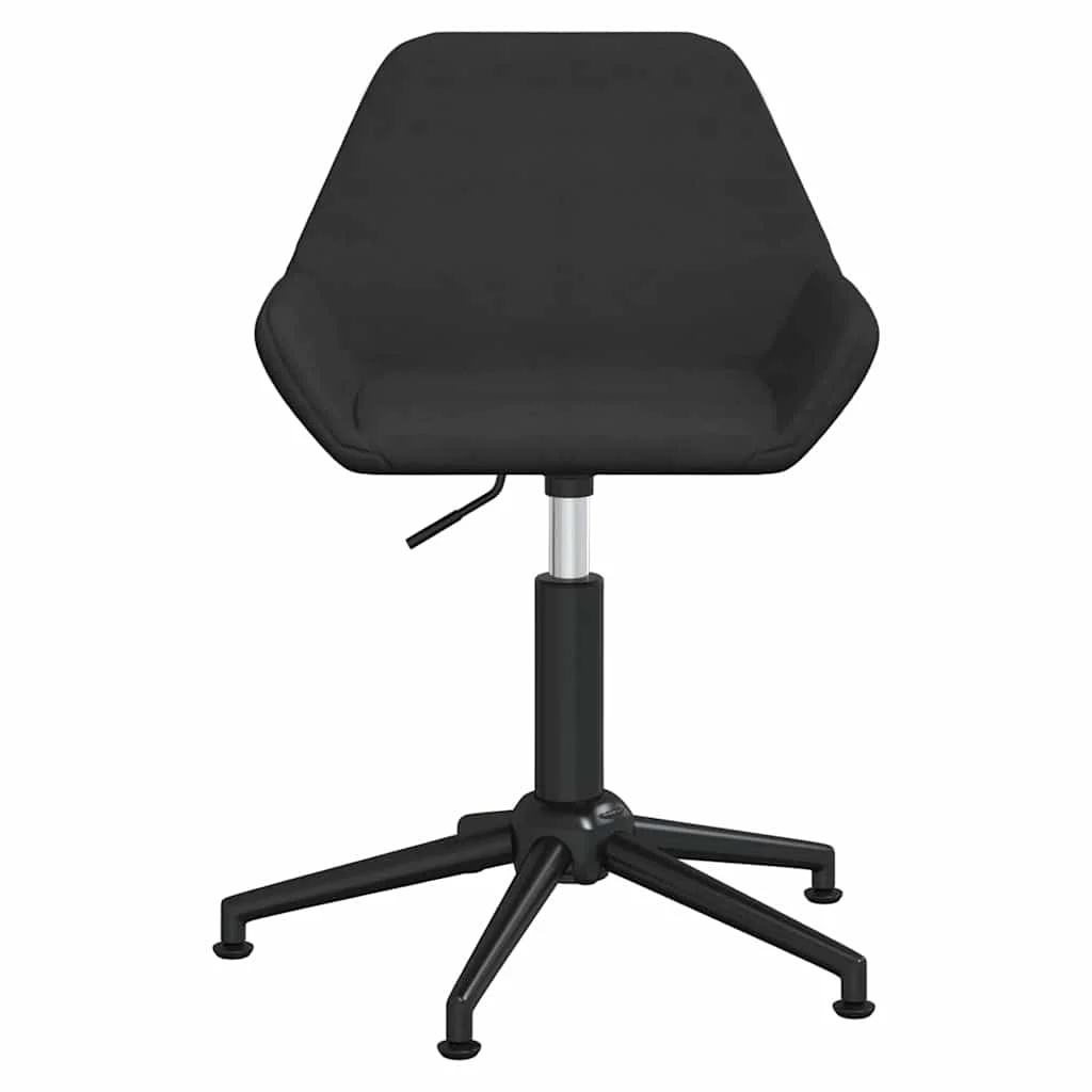 Chaise pivotante de bureau 50 x 51 x 90 cm noir velours – vue de côté