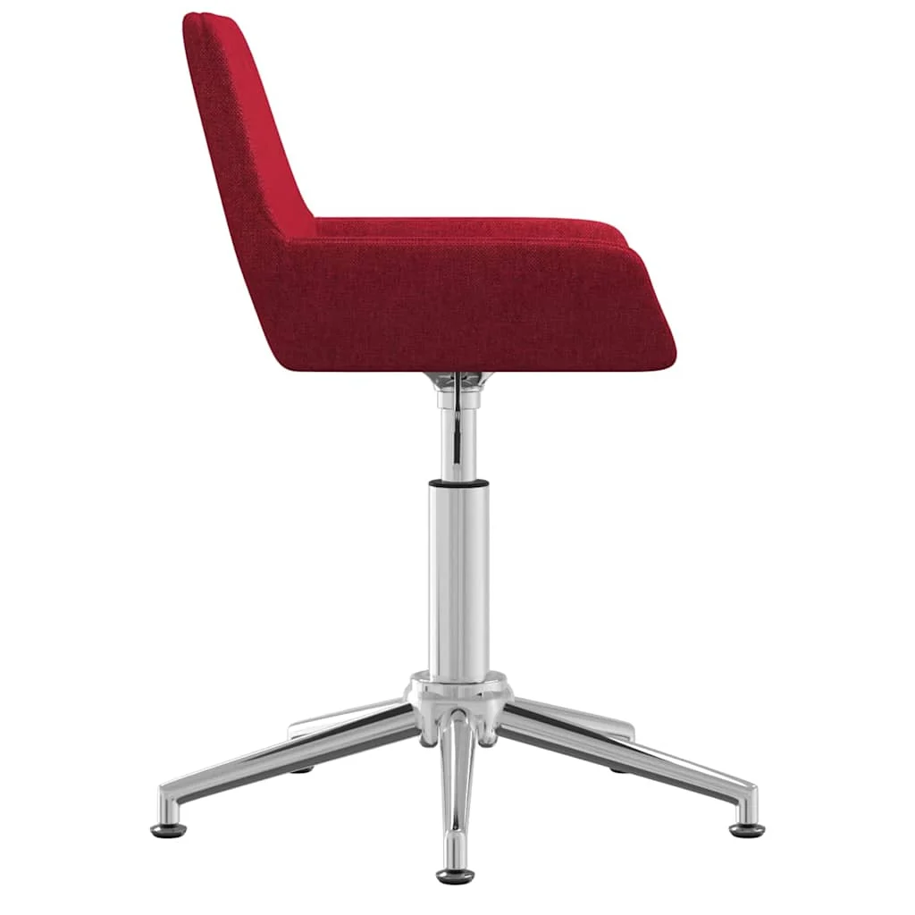 Chaise pivotante de bureau 50 x 51 x 90 cm rouge bordeaux tissu – vue en situation