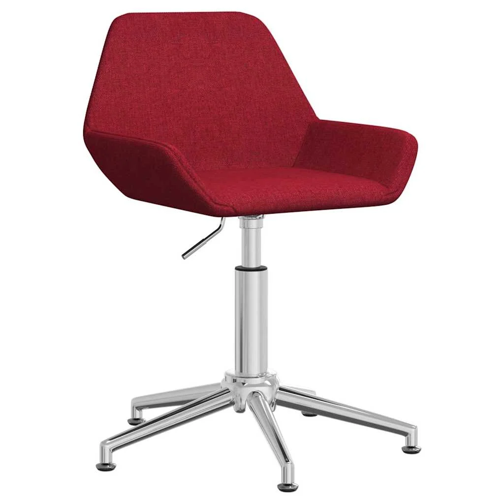 Chaise pivotante de bureau 50 x 51 x 90 cm rouge bordeaux tissu – vue de face
