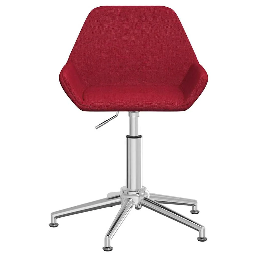 Chaise pivotante de bureau 50 x 51 x 90 cm rouge bordeaux tissu – vue de côté