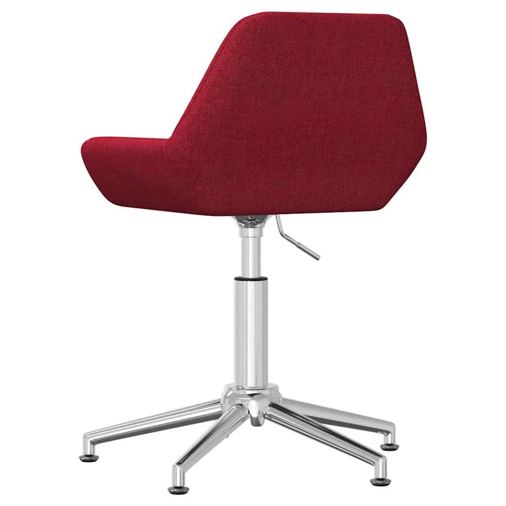 Chaise pivotante de bureau 50 x 51 x 90 cm rouge bordeaux tissu – vue de détail