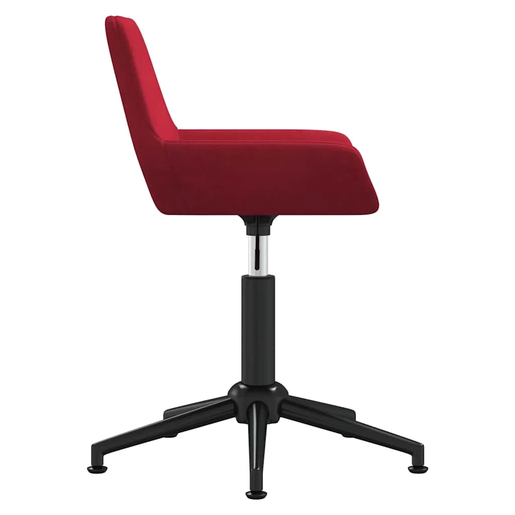 Chaise pivotante de bureau 50 x 51 x 90 cm rouge bordeaux velours – vue en situation