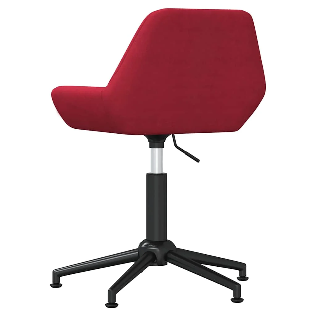 Chaise pivotante de bureau 50 x 51 x 90 cm rouge bordeaux velours – vue de détail