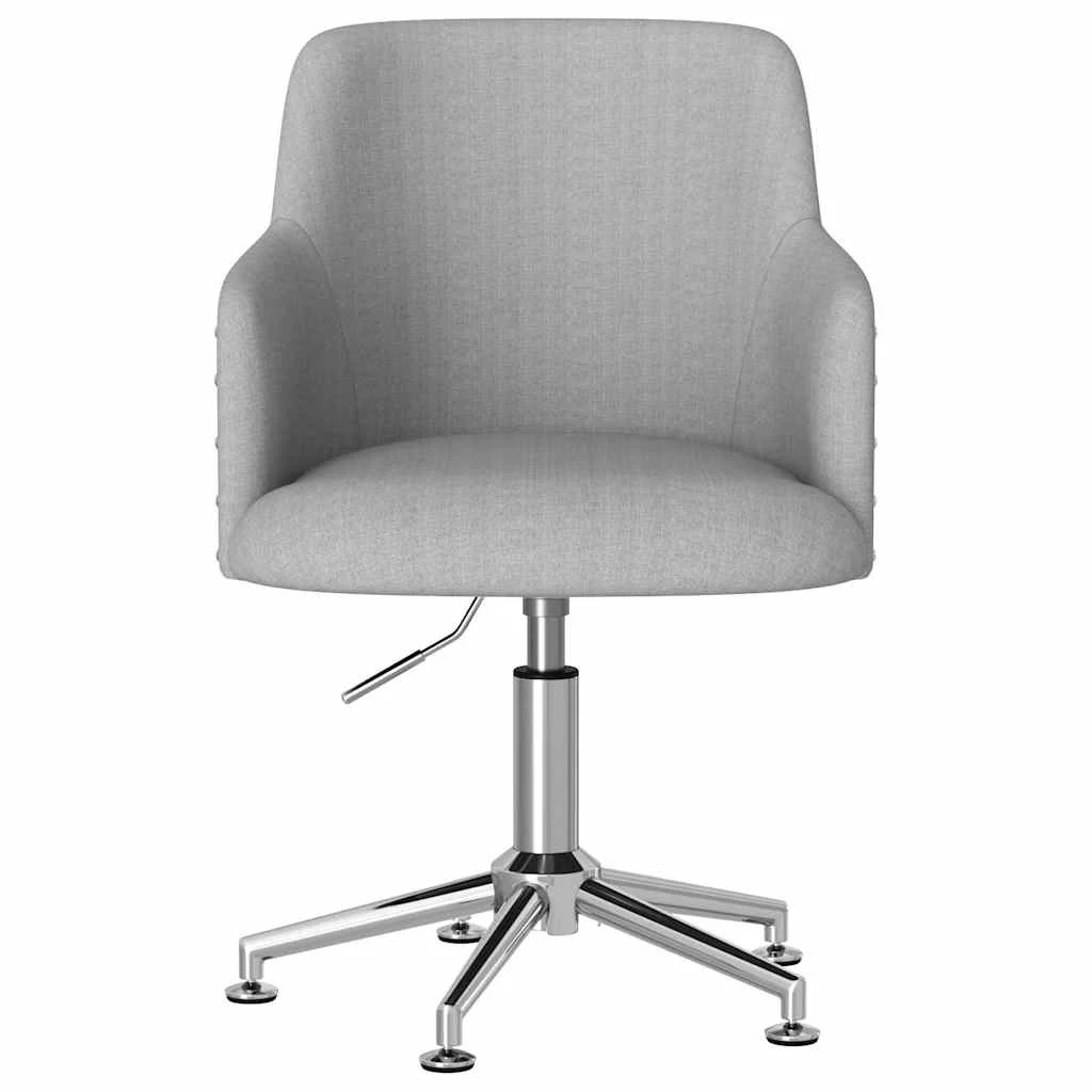 Chaise pivotante de bureau 50 x 51 x 93 cm gris clair tissu – vue de côté