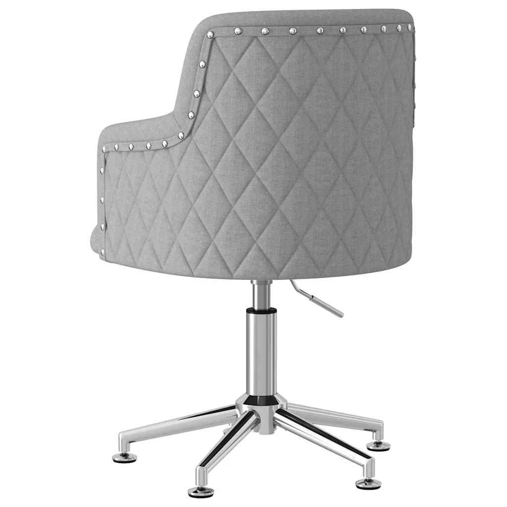 Chaise pivotante de bureau 50 x 51 x 93 cm gris clair tissu – vue de détail