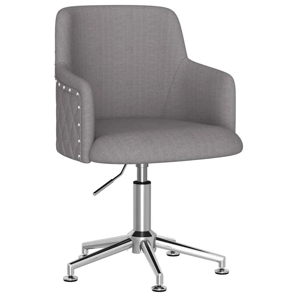 Chaise pivotante de bureau 50 x 51 x 93 cm gris foncé tissu – vue de face