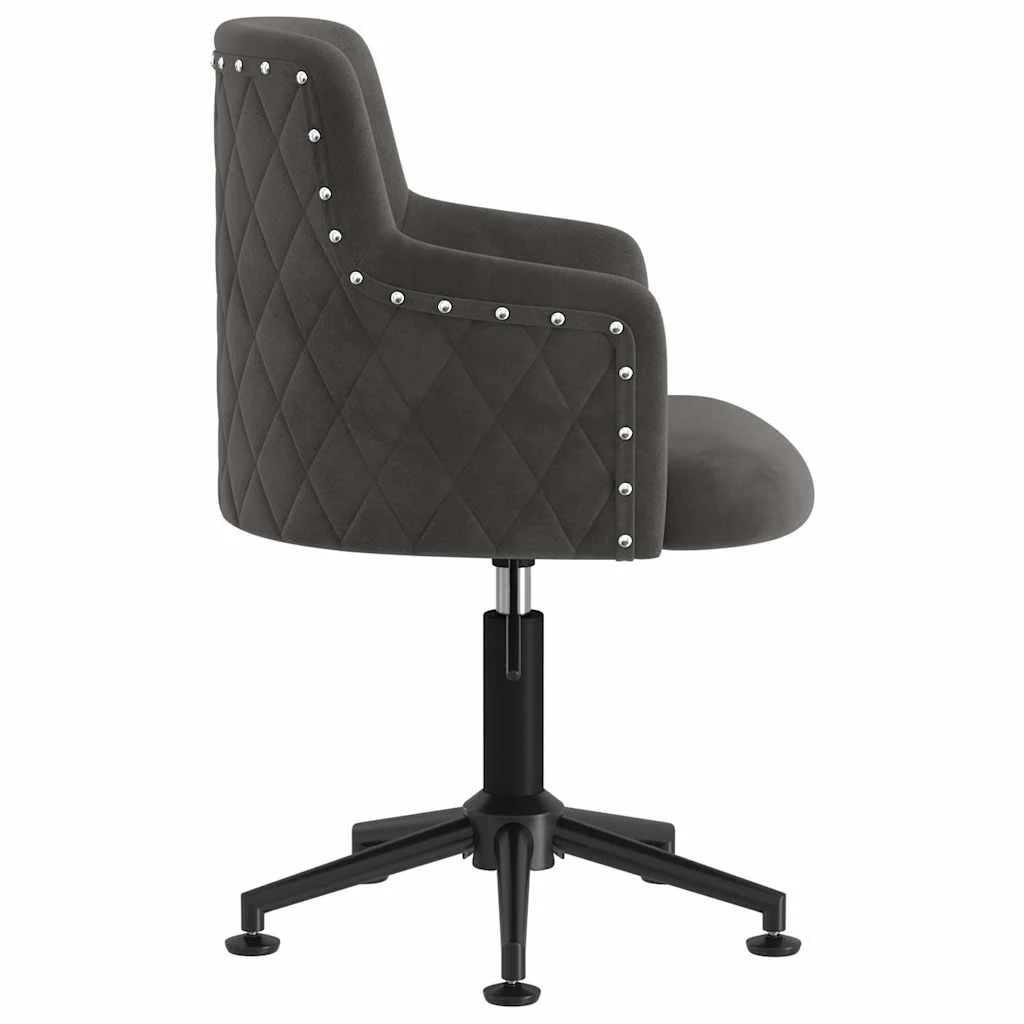 Chaise pivotante de bureau 50 x 51 x 93 cm gris foncé velours – vue en situation