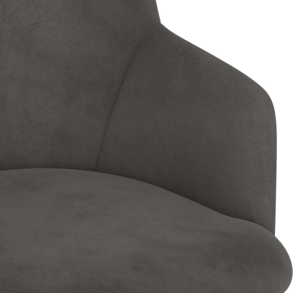Chaise pivotante de bureau 50 x 51 x 93 cm gris foncé velours – vue de dessus