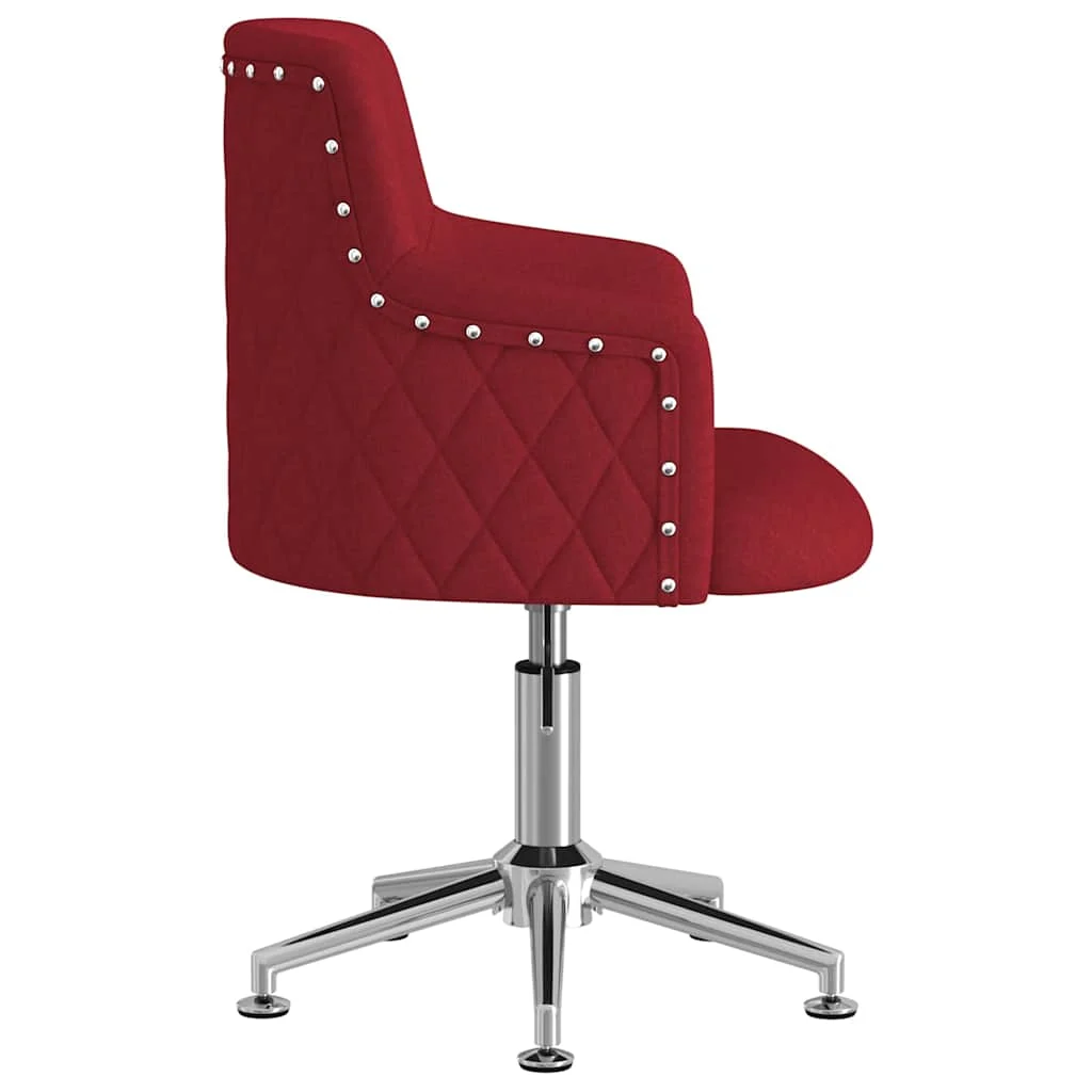 Chaise pivotante de bureau 50 x 51 x 93 cm rouge bordeaux tissu – vue en situation