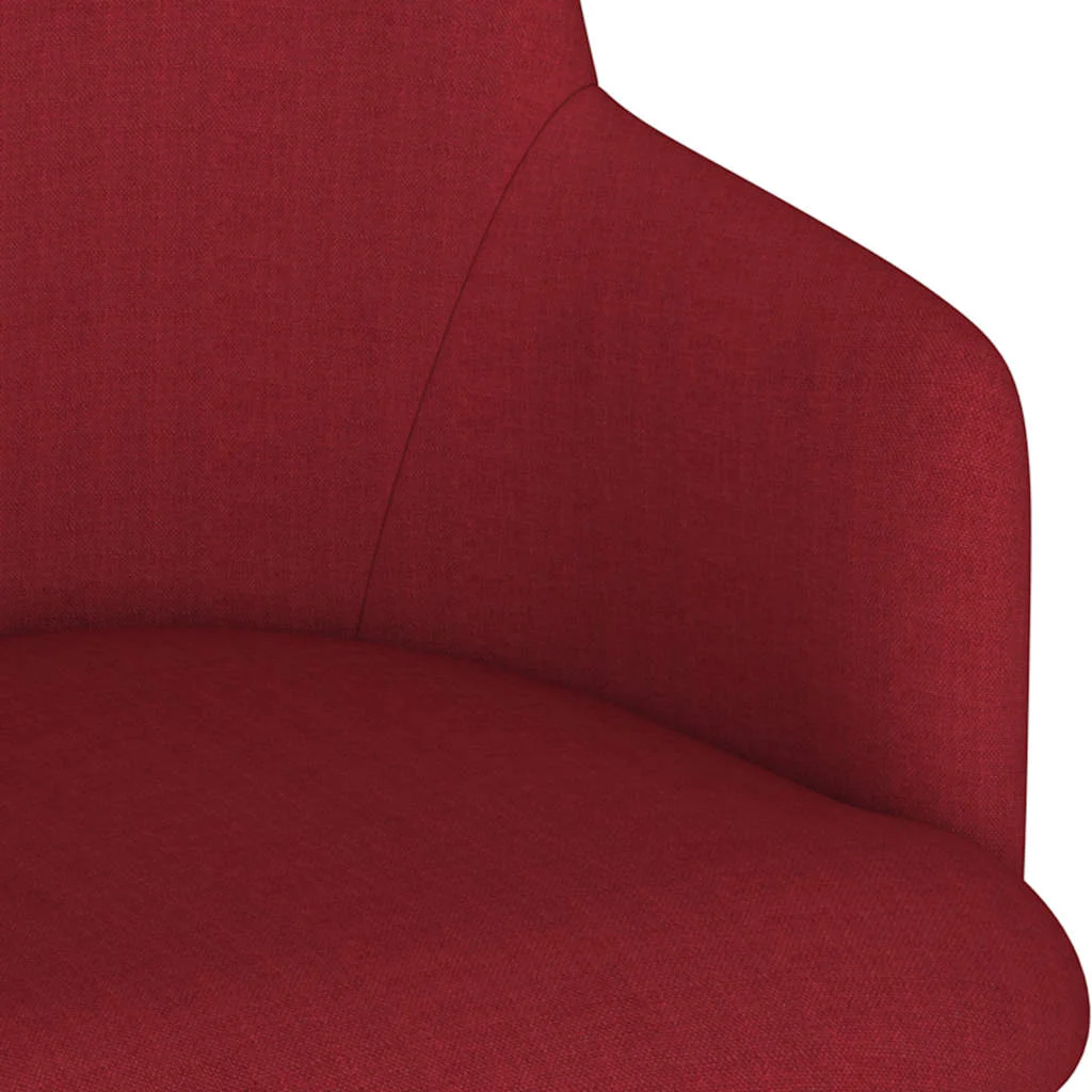 Chaise pivotante de bureau 50 x 51 x 93 cm rouge bordeaux tissu – vue de dessus