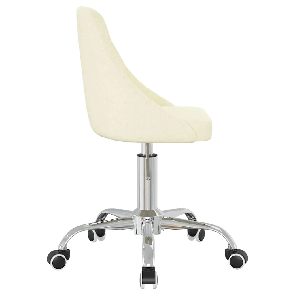Chaise pivotante de bureau 50 x 51 x 94 cm crème tissu – vue en situation