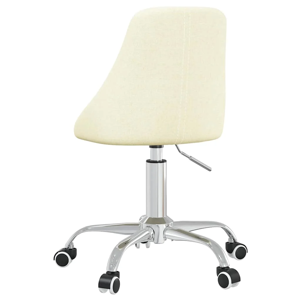 Chaise pivotante de bureau 50 x 51 x 94 cm crème tissu – vue de détail