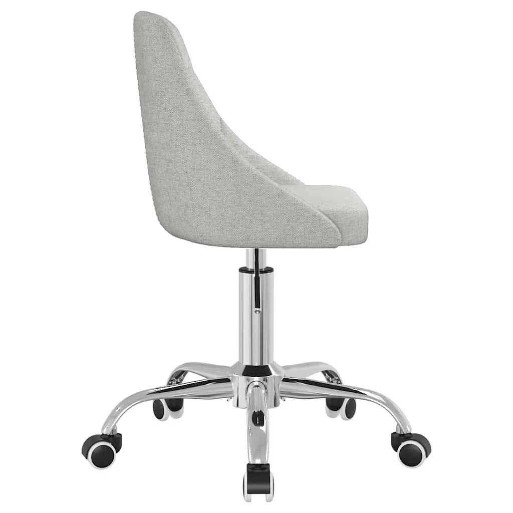 Chaise pivotante de bureau 50 x 51 x 94 cm gris clair tissu – vue en situation