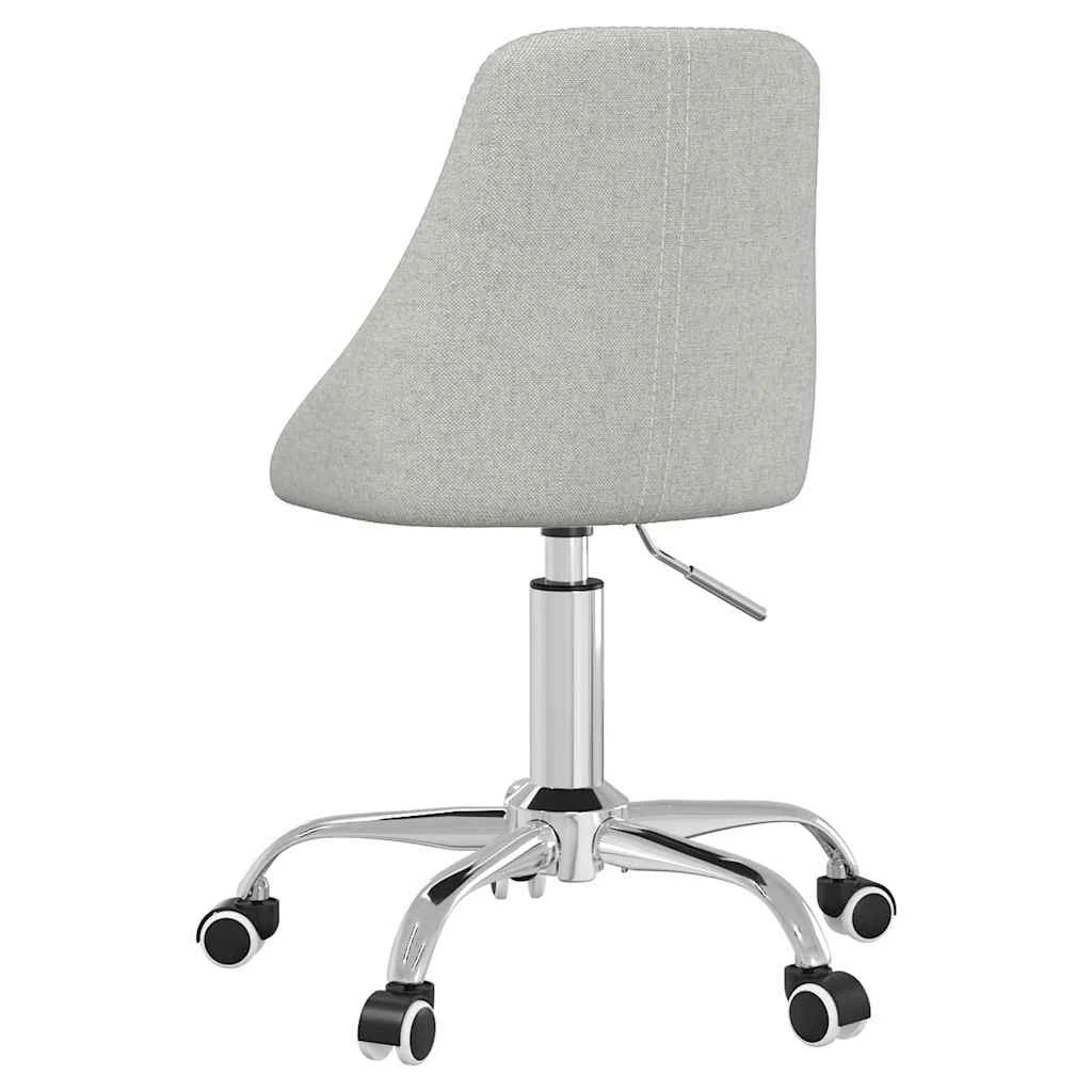 Chaise pivotante de bureau 50 x 51 x 94 cm gris clair tissu – vue de détail